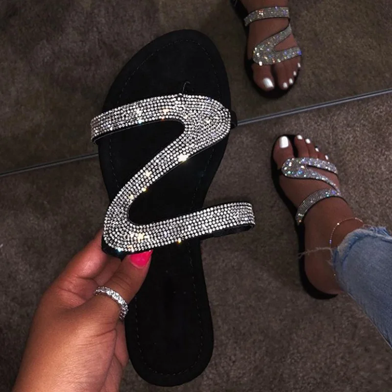 blinged out flip flops
