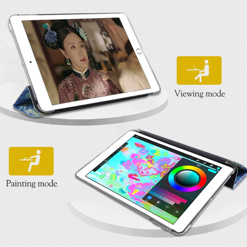Чехол-книжка с рисунком из искусственной кожи для Apple iPad 7th Gen 10,2 ''для iPad 10,2 дюйма A2200 A2198 A2232