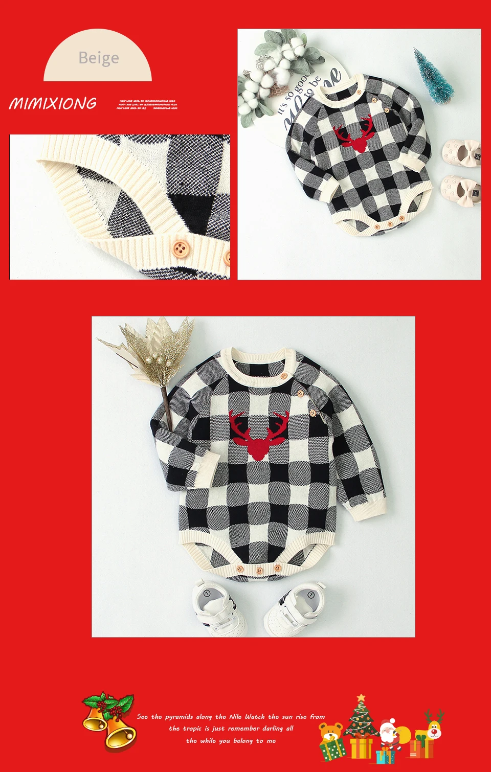Детские комбинезоны для младенцев; Bebes; Рождественская одежда; осенняя одежда с длинными рукавами для маленьких мальчиков и девочек; топы-боди для малышей; детские вязаные комбинезоны