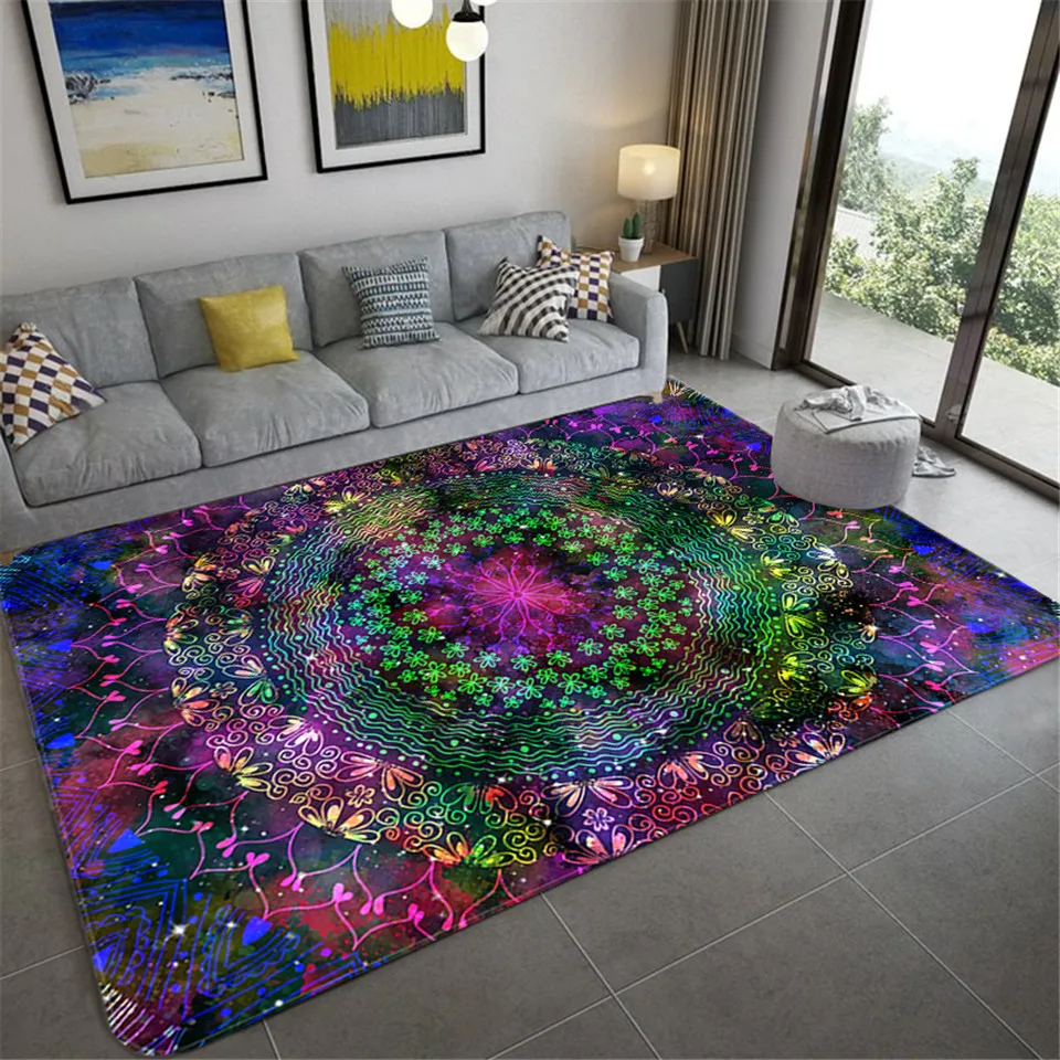Nordic Colorful Star Sky Mandala Big Carpet Living Room Gorgeous Floor Mat Girl Bedroom Rug Floral Carpet Bathroom Mat Doormat|Carpet| - AliExpress