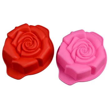 

Rose Silicone Mousse Pan Cake Mold Non-stick Baking Decoration Tools Silicone Forms Bakeware 3D Silicone Mold Baking