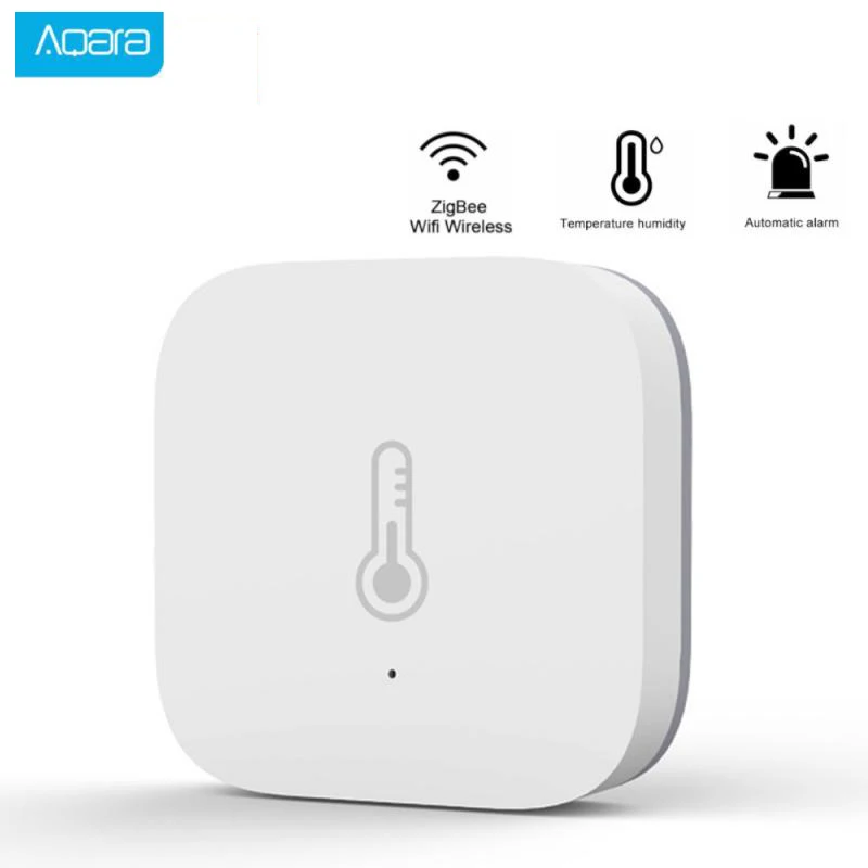 Умный датчик температуры Aqara ZigBee беспроводной с Wi Fi работает приложением mi jia Mi Home