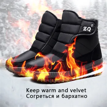 

Men boots 2020 High Boots for Man Outdoor Travel Snow Boots Plush Very Warm Non-slip Outdoor Cotton Velvet Casual Shoes Footwear