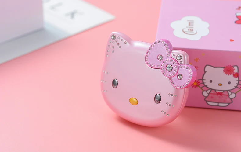 Милый мини-телефон hello kitty для девочек K688+ четырехдиапазонный флип-мобильный телефон с мультипликационным принтом разблокированный детский мини-мобильный телефон с двумя sim-картами