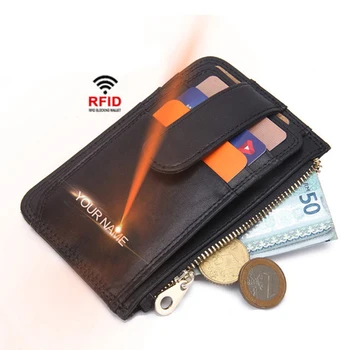 

RFID Anti-theft Smart Wallet ID Card Holder Unisex Automatically Solid Metal Bank Credit Card Holder Business Purse Mini Bags
