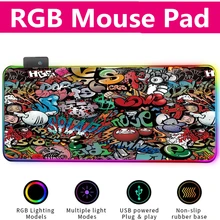 RGB Mouse Pad Gaming Mouse Pad Gamer Large Mousepad RGB Mouse Mat XXL Mause Mat Computer Gaming Accessories PC Keyboard Desk Mat