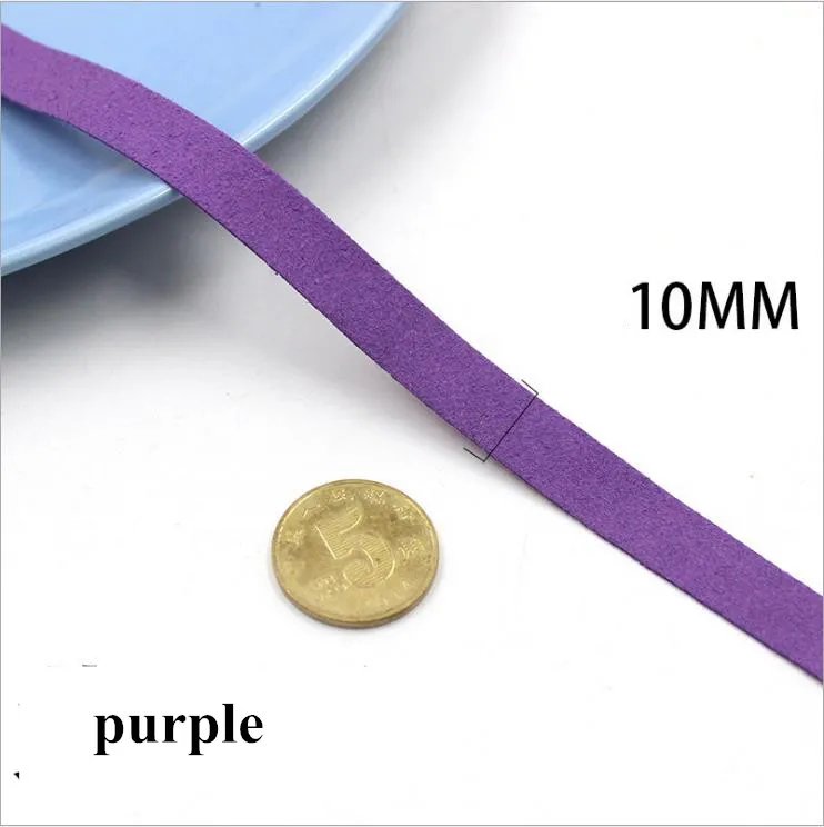 purple Тонкий шнурок из искусственной кожи микрофибры 10 мм замшевый шнур/кружево/полоса DIY стринги ювелирные изделия браслет ожерелье 20 м - Цвет: purple