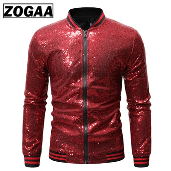 

Mens Shiny Gold Sequin Jackets and Coats 2019 Brand New Sequins Baseball Jacket Men Club DJ Stage Singer Jacket Veste Homme XXL