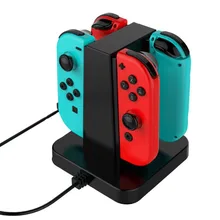 В настоящее время nintendo Switch ручка зарядное устройство NS четыре достаточно Joy Con ручка сиденье зарядки набор