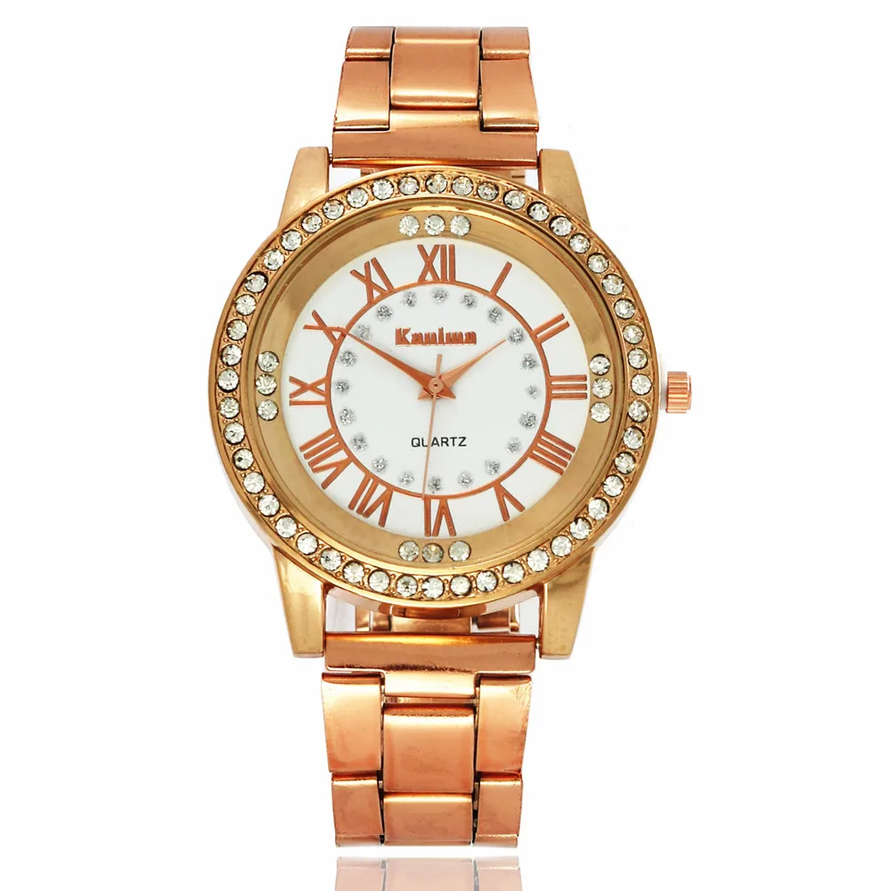 

Large Plate Diamond Set Rome Watch Men And Women Fashion Steel Belt Quartz Watch Wish AliExpress Foreign Trade Hot Selling Watch