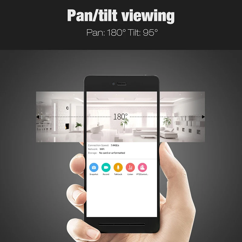 1080P Карта Ip камера беспроводная Wifi мини домашняя панорамная видеокамера с углом