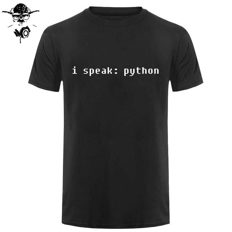 

I Speak Python - Mens T-Shirt - Programming / Computers / Code - 31 Colours Print T Shirt Mens Short Sleeve Hot Tops Tshirt