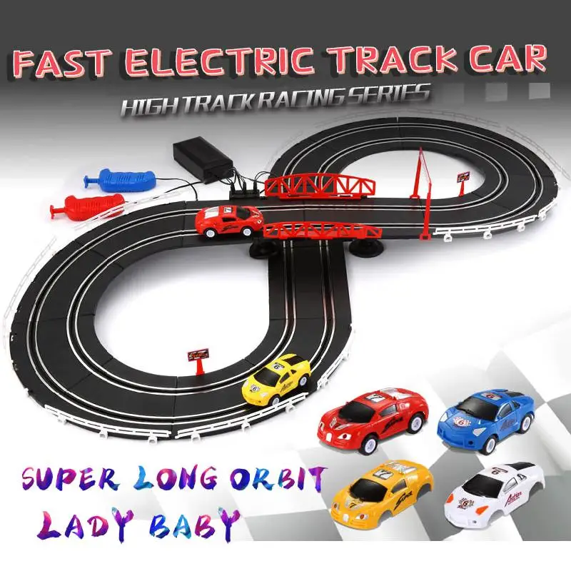 

RC Slot Car Race Track Vehicle Railway Train Set Children Electric Autorama Circuit Voiture Game Birthday Gifts for Kids Boy