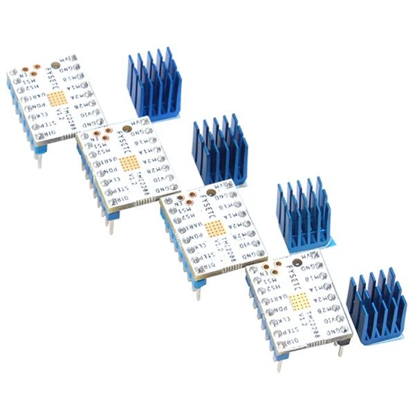 Super Silent Tmc2208 V1.2 Stepstick шаговый двигатель модуль драйвера+ радиатор для 3D печати материнская плата Aim Vs Tmc2100