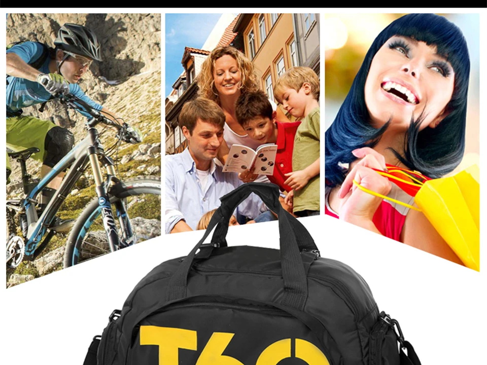 Men Sport Gym Bag Women Fitness Waterproof Outdoor Separate Space For Shoes Travel Handbag Backpack