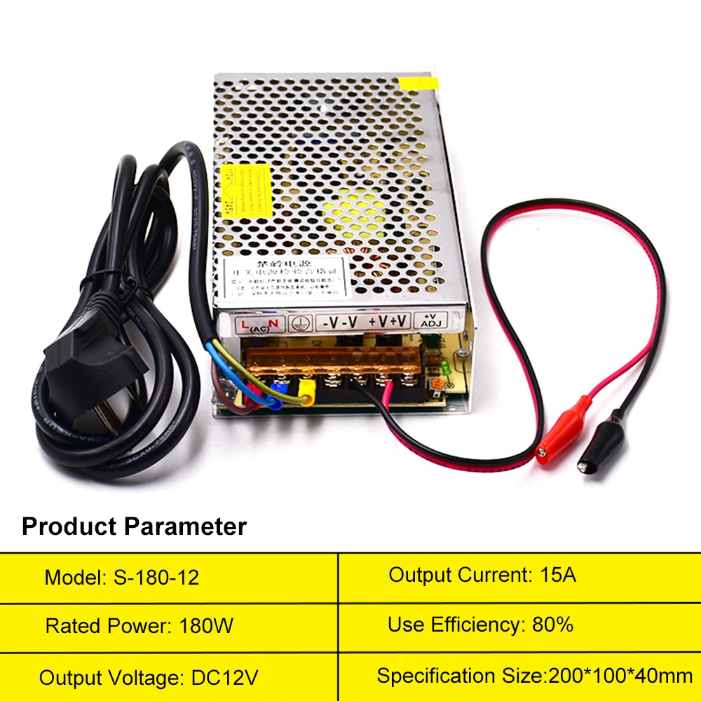 Description Picture 4 of item220V To 12V Car Power Converter 5A 10A 15A 20A 30A 33A 40A 50A 60A 67A 84A 100A DC Switching Power Supply Transformer Stabilize