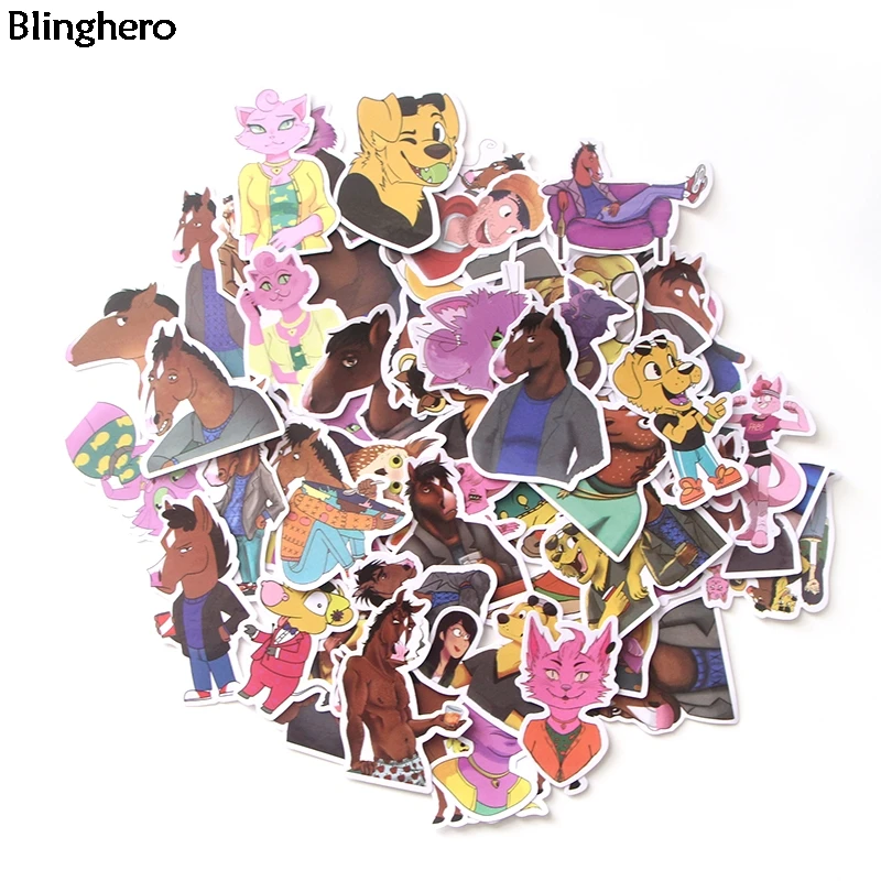 20 компл./лот Blinghero Боджака 58 шт./компл. забавные мультяшные наклейки альбом наклейки Скрапбукинг наклейки Luugage наклейки BH0107