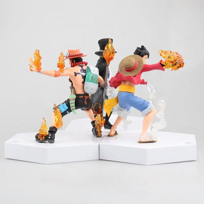 

One Piece/Navigation Three Brothers Fire Fists Luffy Ace Saab Scene Group Vertical Type Garage Kit Model Ornaments