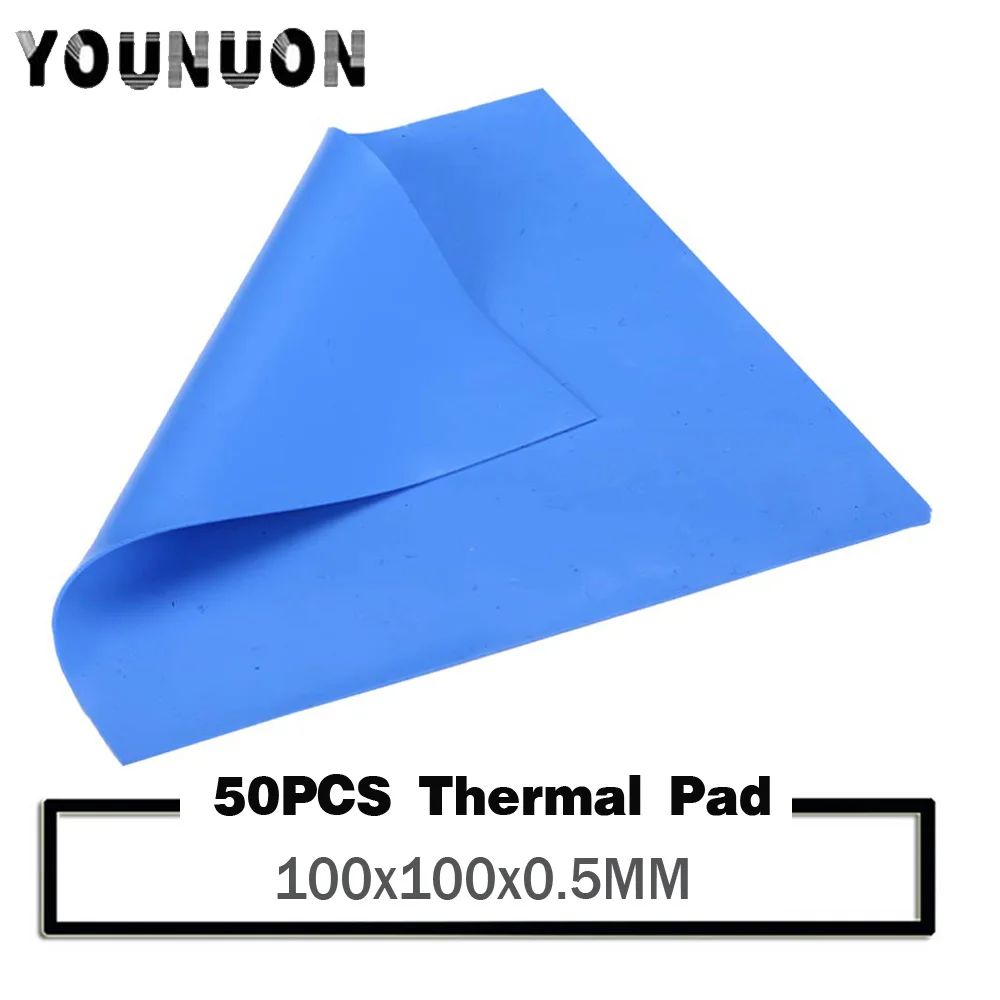 1pc Blue 100x 100x 3mm Silicone Thermal Pad Sheet Computer CPU - Foto 3