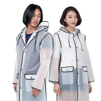 

Waterproof Rainwear Adult Hooded Raincoat Raincoat Rain Coat Hood Convenient Transparent Emergency Unisex EVA Cover Mantle