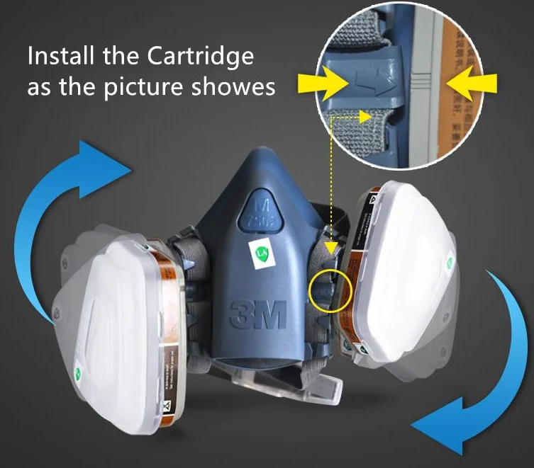 3 м 7502 картина распыления противогаз химической безопасности работы газовая маска пылезащитные уход за кожей лица из Респиратор маска с 3 м фильтр