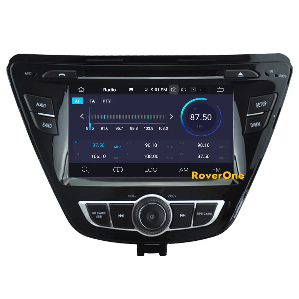Best RoverOne Car Multimedia Player For Hyundai Elantra 2014 2015 2016 Android 9.0 Autoradio Bluetooth DVD Radio GPS Navigation 7