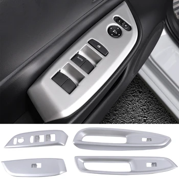 

For Honda Fit Jazz GR 2020 2021 Car Accessories ABS Chrome Window Lift Switch Button Trim 4pcs (NOT FIT RIGHT HAND DRIVE!)