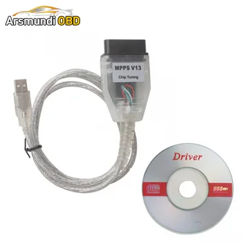 

New Version SMPS MPPS V13.02 V13 K CAN Flasher Chip Tuning ECU Programmer Remap OBD2 MPPS V13.02 Professional Diagnostic Cable