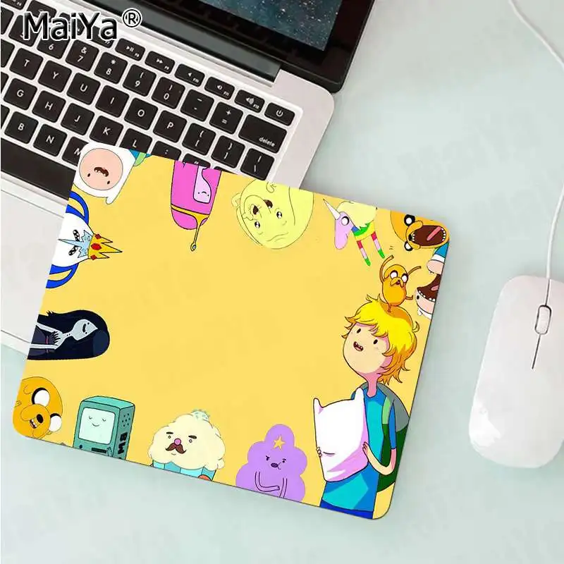 Not Lock Edge25x29cm Maiya Лидер продаж время приключений DIY дизайн игровой с узором коврик для мыши большой коврик для мыши клавиатуры коврик - Цвет: Not Lock Edge25x29cm
