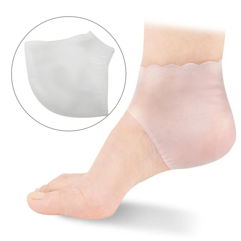 

0.5mm Transparent Silicone Gel Heel Socks Foot Relief Skin Care Orthopedic Supplies Moisturizes The Heel Softens Foot Calluses