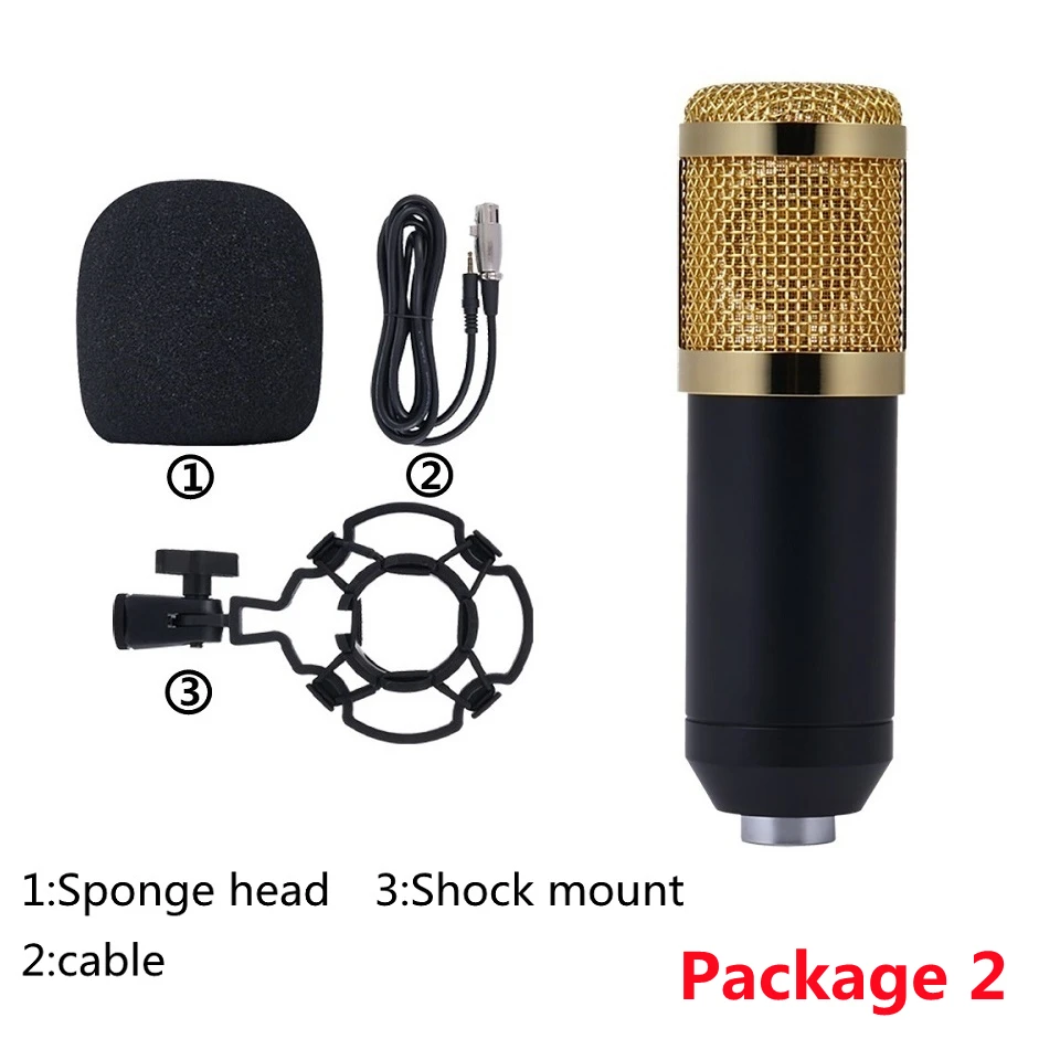 BM-800 Professional Condenser Microphone BM800 Microphone For Computer KTV Radio Braodcasting Singing Recording BM 800 