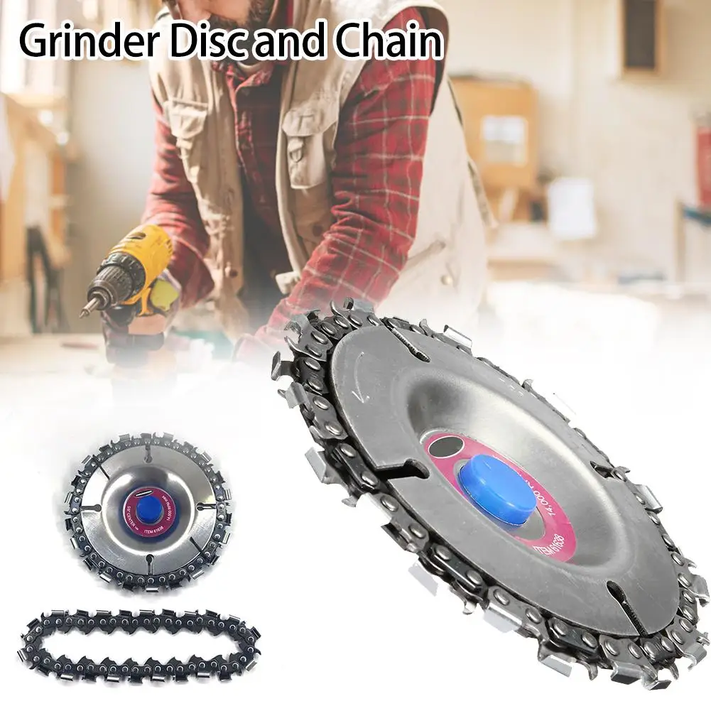 

Angle Grinder Grinding Chain Plate Woodworking Grinder Disc Remove Hard Rubber Wooden Carving Disc Grinder Sawdisc With Chain
