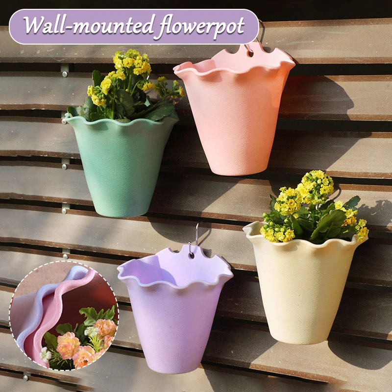 Lucht vertegenwoordiger Waakzaamheid Muur Opknoping Planter Plastic Gemak Wall Mount Bloempot Planten Container  Mand Pot Voor Indoor Outdoor MUMR999|Bloempotten & Bloembakken| - AliExpress