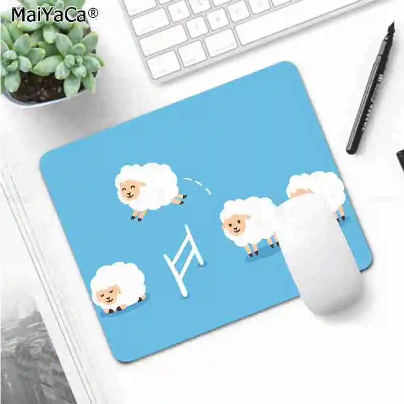 No Lock Edge18x22cm MaiYaCa Печатный овечий коврик для мыши для ноутбука и компьютера, гладкий коврик для письма, настольные компьютеры, коврик для игровой мыши - Цвет: No Lock Edge18x22cm