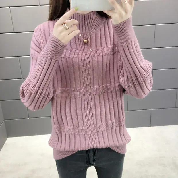 Натуральный хлопок, плоская подошва, вязанные, Blusas De Inverno Feminina, женские свитера и свитера, 9358, новые женские платья на осень и зиму