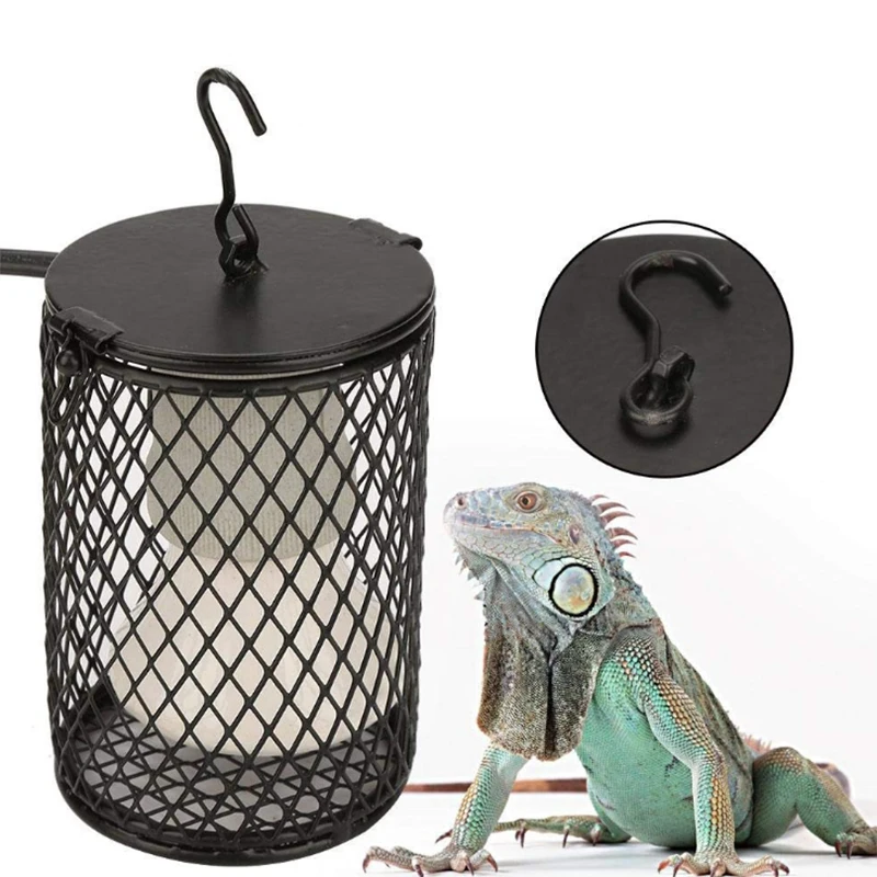 

Heater Guard, US Plug Reptile Heating Lamp Shade Pet Reptiles Products Reptile Hot Net Cage Protection Lampshade Shell Heating L