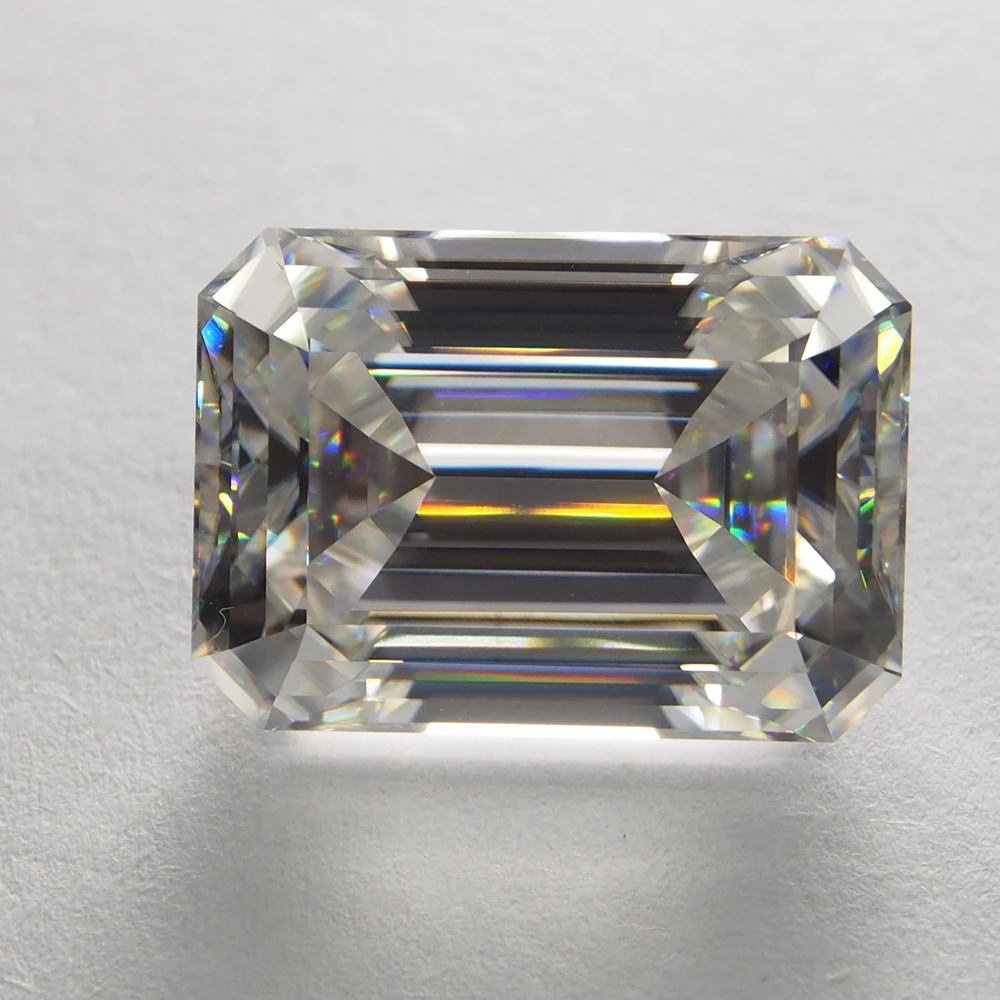 100% Pass  Positive Diamond Tester3 2.5 Carat 9x7mm Emerald Cut Lab Grown Created GRA Moissanite Gemstone