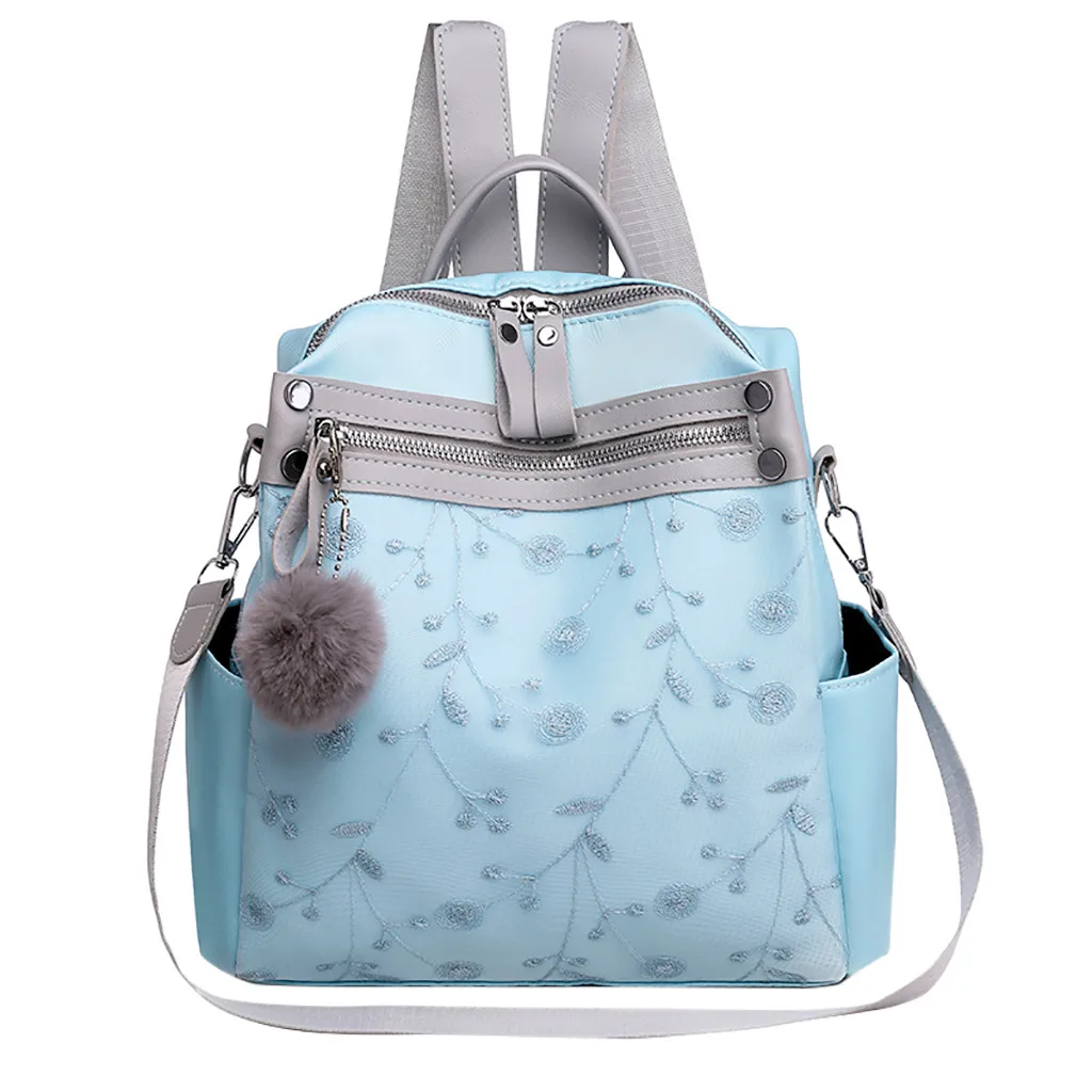 

Women's Fashion Lace Backpack Embroidery Bag Cool Contrast Color Anti-Theft Bag College Teenager Leisure Travel Rucksacks