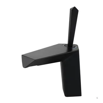 

New black wash hot and cold Copper basin faucet