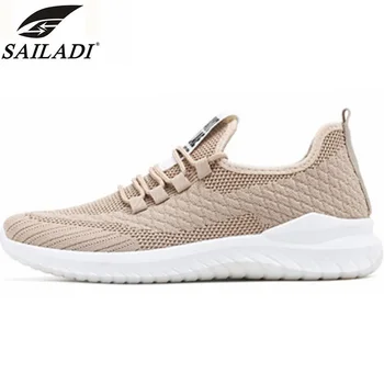 

Sailadi Men Hot Sale Running Shoes Black Beige gray Lace-up Wear resistant Breathable Sports Shoes Outdoor Sneakers S2317