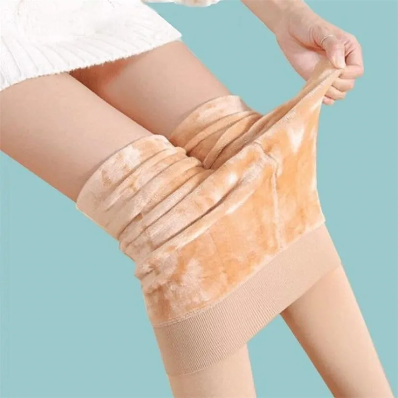 YGYEEG, новинка, модные кашемировые леггинсы для женщин и девочек, теплые зимние яркие бархатные вязаные плотные леггинсы, супер эластичные штаны - Цвет: K018 Velvet Skin