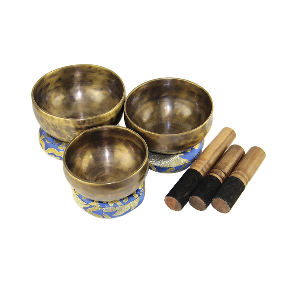 

New Handmade singing bowl Tibetan singing bowl Buddhist Meditation Healing Relaxation bowl set