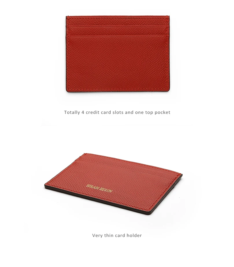 Hiram Beron индивидуальный итальянский кожаный красный маленький бумажник и чехол для телефона для iphone 11 Pro Max Прямая поставка