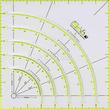 

Arc Ruler Curved Ruler Cloth Art Round Fan Ruler Cutting Diy Quilting Ruler Manual Puzzle Ruler Acrylic Ruler