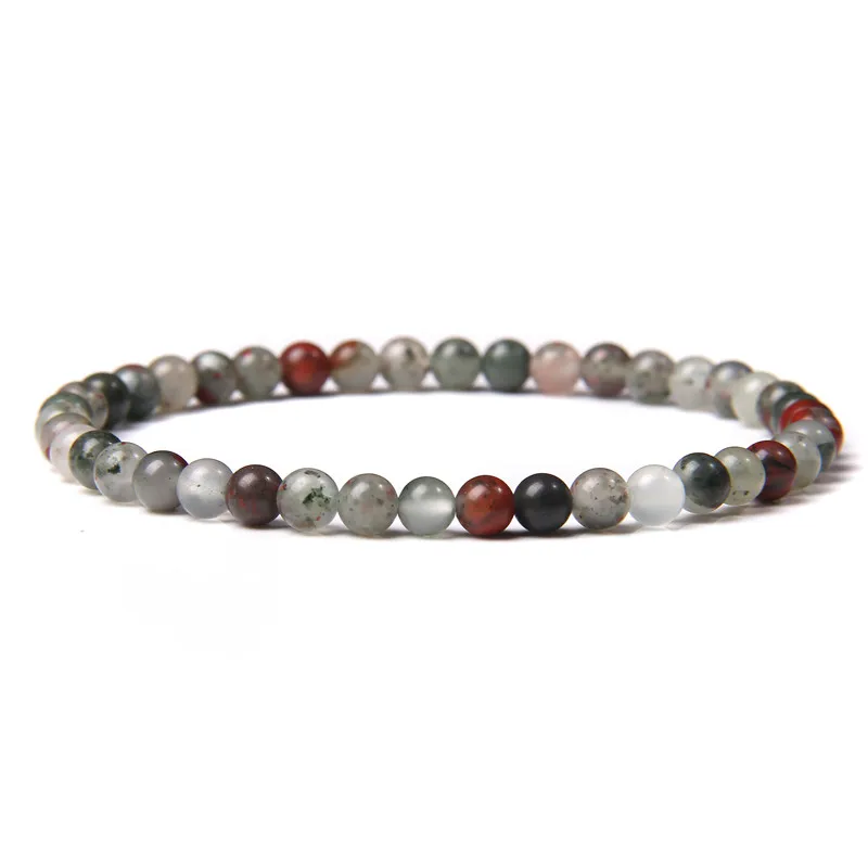 Chakra Energy Bracelet: Natural Agate & Onyx Beaded Stretch Jewelry