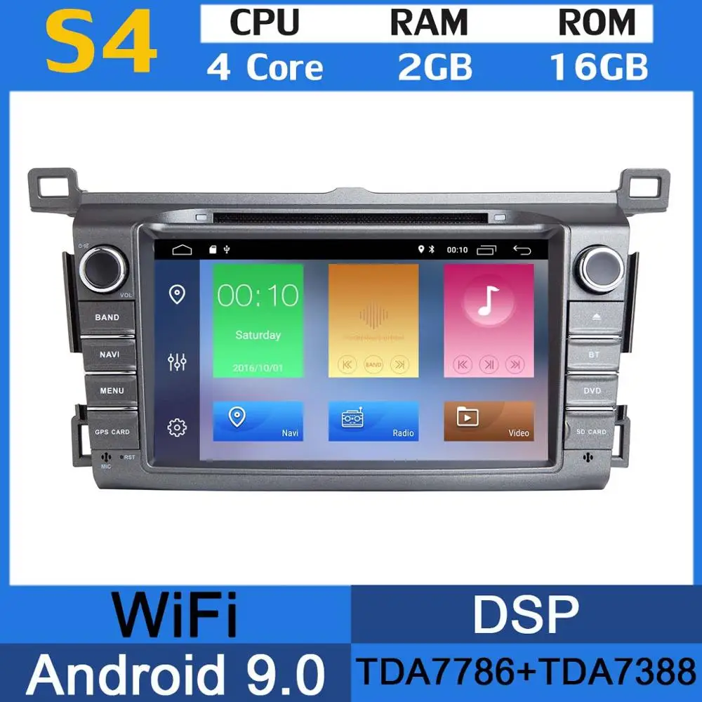 " PX6 4 Гб+ 64 ГБ Android 9,0 Автомобильный мультимедийный dvd-радио GPS для Toyota RAV4 для Toyota Previa RAV 4 2012 2013 DSP CarPlay - Цвет: 4Core 2G RAM 16G ROM