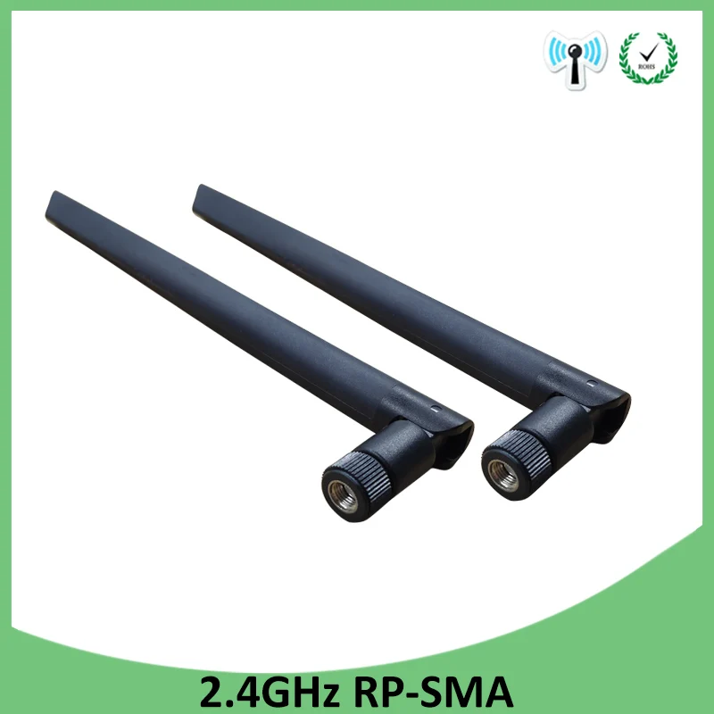 GRANDWISDOM 10pcs 2.4G antenna 5dbi sma female wlan wifi 2.4ghz antene pbx iot module router tp link signal receiver antena