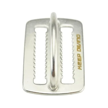 

2" Stainless Steel Diving Weight Belt Slide Keeper D Ring Webbing Harness Belt Retainer Stopper Freediving BCD Accessoires