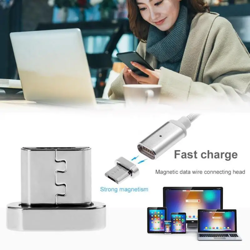 Магнитный Кабель с разъемом, Тип usb C 8 Pin адаптер быстрой зарядки магнит Зарядное устройство Вилки для телефона кабеля для передачи данных