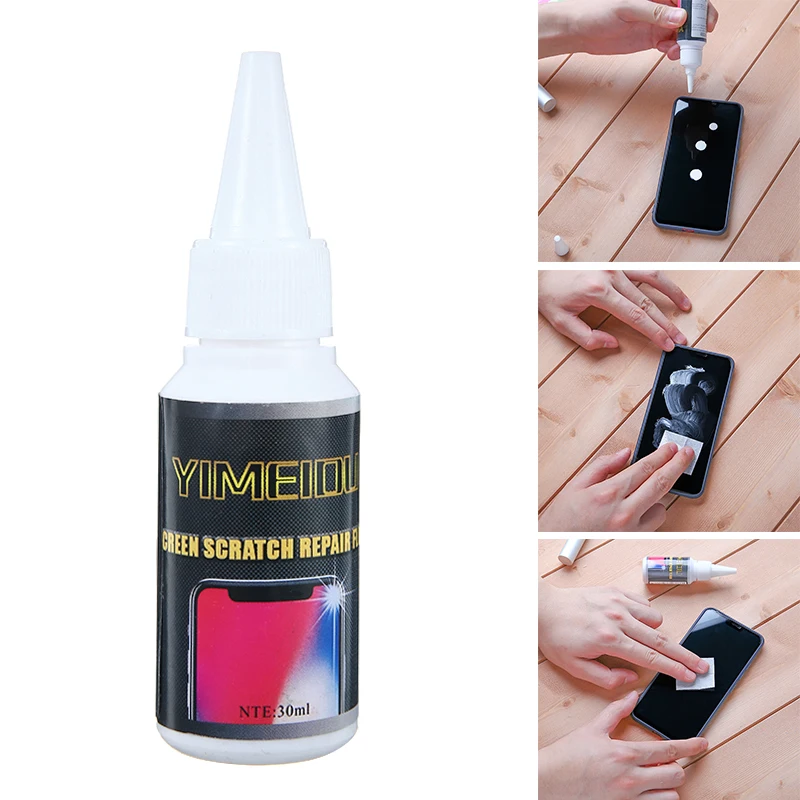 30ML Glass Polish Scratch Remover Transparent Safe Phone Repair Liquid Set for Cell Phone Screens Watches LCD Display 1